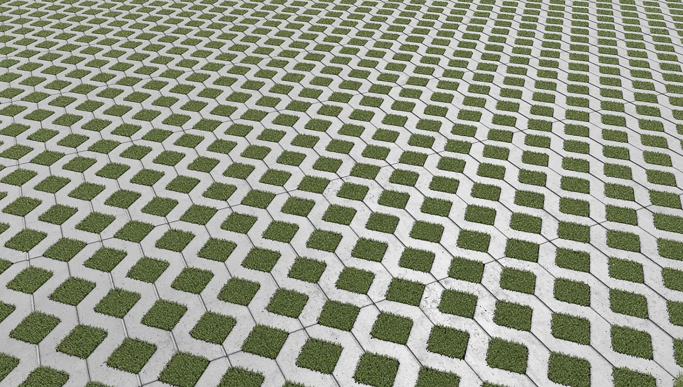Grass paver for public spaces
